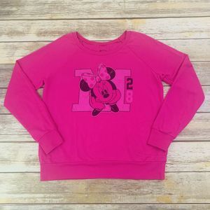 Disney Minnie Mouse Pink Sweater Size Large